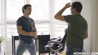 Swapping Needy Boys: Busty Stepmoms Syren De Mer & Karen Fisher Trade Stepsons for Doggystyle Facials and Snatch Licking