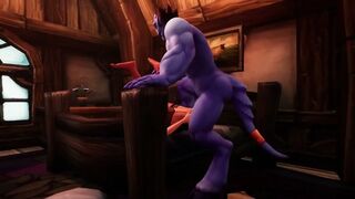 Hot Elf Gets Big Blue Jock - Warcraft Parody