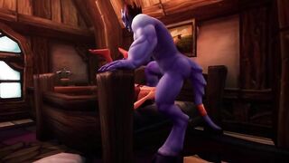 Hot Elf Gets Big Blue Jock - Warcraft Parody