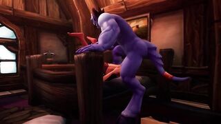 Hot Elf Gets Big Blue Jock - Warcraft Parody