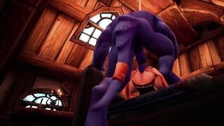 Hot Elf Gets Big Blue Jock - Warcraft Parody