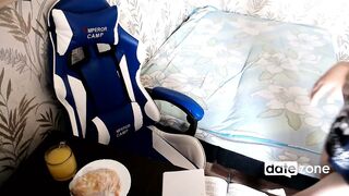 European Amateur Needs Breakfast to Have the Energy to Study and Masturbate Her Cunt