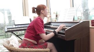 Outstanding small redhead student whore gets deep sodomized