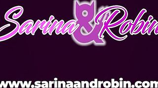 SARINAANDROBIN Robin Coffins straddles beige sex-doll torso and works thick sex-toy