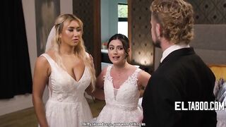 Lez bride talks wife into banging officiant to marry
