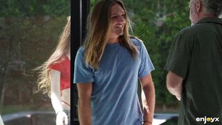 To Prove to His Friend That His Girlfriend Hazel Moore Is a Whore! They Screw Her Together