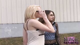 Bffs Flash Breasts Butt and Twat Outdoor