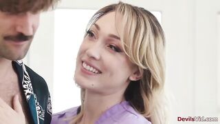 Masseuse Lily LaBeau offering specific session.Shes doing her customer nuru massage.The golden-haired hottie gets oiled up,have her twat licked and drilled.