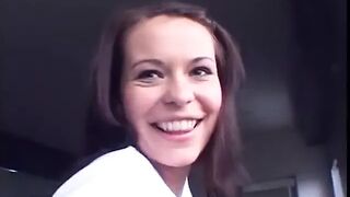 Hawt Brunette Sweetheart Plays with Her Valuable-looking Pussy Until a Hot Hard Dude Whos up to Get a Oral job-job.