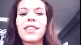 Hawt Brunette Sweetheart Plays with Her Valuable-looking Pussy Until a Hot Hard Dude Whos up to Get a Oral job-job.