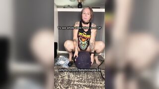 Submissive Wife Grinding to Orgasm