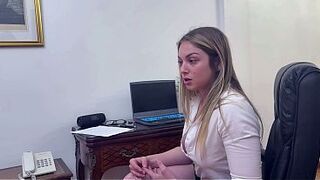 Virgin girl visits the anal stretching doctor