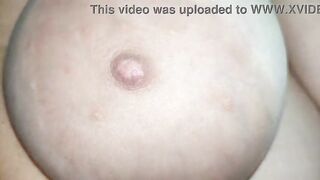 Mature saggy tits close up