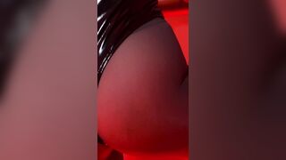 Latex pantyhose feet legs golden-haired MILF