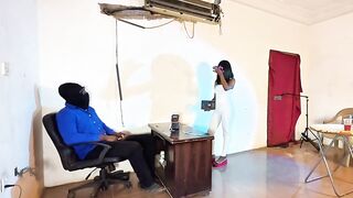 Slutty teacher CAUGHT by secretary with student teacher situation...double schlong sucking students on BBC ensures secrecy!!