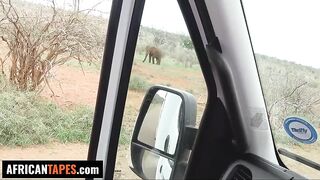 We were banging like wild beasts the whole safari trip...my excellent CUTE EBONY GF kept me hard