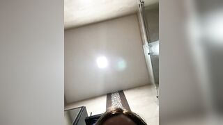 Latin sweetheart dancing for her lover on a movie call before her husband catches her.
