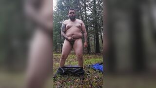 Stroking my knob in nature again until I cum