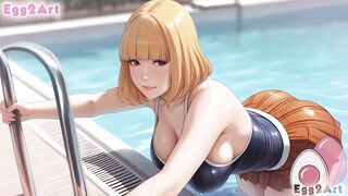 Prison School manga - Hana Midorikawa big tits swimsuit blow job fun anime By Egg 2 Art