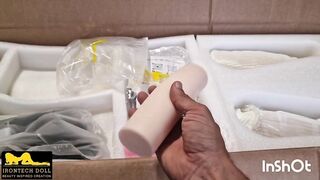 Unboxing of the majority realistic sex robot