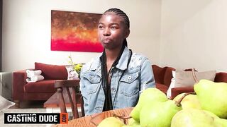 This shy SKINNY EBONY TEEN begged for a shot at Canada... so I banged her constricted cunt from behind