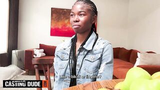 This shy SKINNY EBONY TEEN begged for a shot at Canada... so I banged her constricted cunt from behind