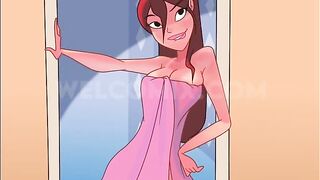 Getting A Suntan (Part 02) - Anna Teases Him In A Towel