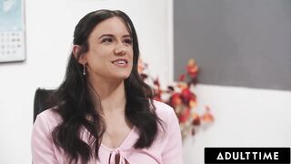 ADULT TIME - Trans Teacher Gray Perrier Rewards Top Student Kimmy Kimm With FREE USE Sex
