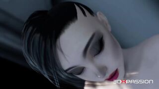 Zero-G temptation — A shemale hentai Kaelen plays with a brunette on a space orbital station