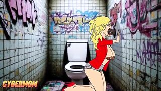 40-Year-Old White Wife Tastes Big Black Jock. Cheating Wife. Cuckold Husband. Cartoon