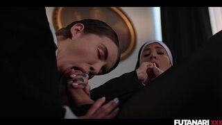 Shemale hentai Nuns - Eden Ivy & Nathaly Cherie Anal Creampie