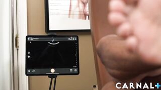 Petite twink Milo Miles seduced by Dr. Wolf at the office