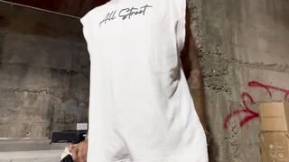 Manly stud fucks the butt in an abandoned place