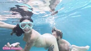 Underwater Suck and Fuck! Getting Used in the Pool by Big Dong - Chloe Kreams, Steve Rickz