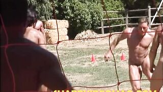 8 MUSCLE CHAPS PLAY STRIPPED SOCCER- Better than the World Cup