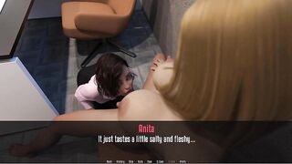 Anita's Internship - Gameplay - Roleplay - Lesbian - Fake Titties and Ass Tested by Anita