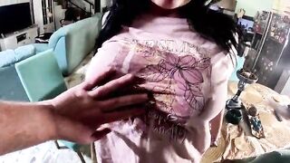 Raiment-Ripping Table Bang – Smokin', Oral-sex & Cum Spit on My Boobs preview