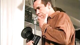 Slutty photographer gets his hard dick sucked by sexy black whore