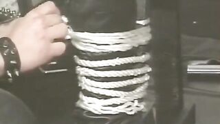 Hirsute Thrall From France Got Tied up in Bondage Show