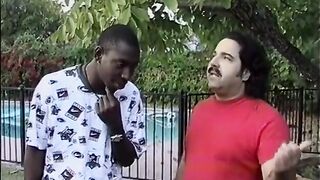 Black beauty will do anything to satisfy Ron Jeremy and his black friend