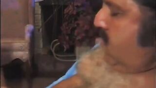 Porn star legend Ron Jeremy has two blondes sucking and screwing him at once