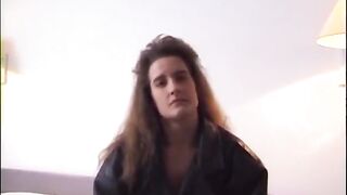 Picked up brunette masturbates