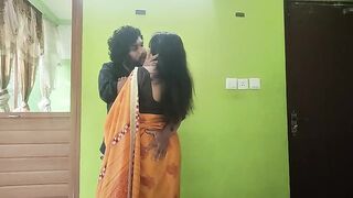 Saree Romance with Hawt Lip Lock - Mallu Couple Part -2