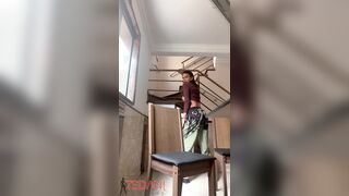 Daniela Santos, the Trans Woman with the Big Dick, Showing off Her Body at Home