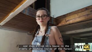 HUNT4K. This nerdy cutie knows the almost all astounding place to get fucked in the butt