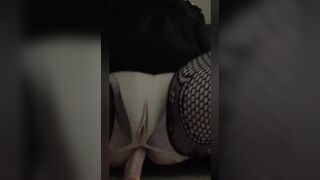 Plump Crossdresser with artificial cunt wants his sissygasm