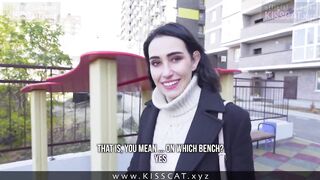 Russian Student Screws in Ass near University before Lessons ? PUBLIC ANAL ?