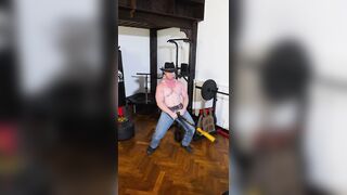 Cowboy strip tease