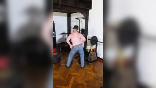 Cowboy strip tease