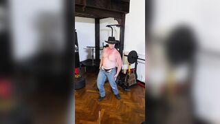Cowboy strip tease